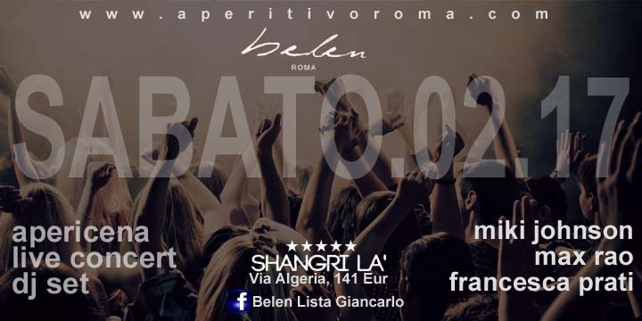 Aperitivo Discoteca Belen Sabato 11 Febbraio liste e tavoli chiama 3938555449